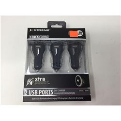 Xtreme 3 Pack Combo Car Chargers