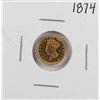 Image 1 : 1874 $1 Indian Princess Head Gold Dollar Coin