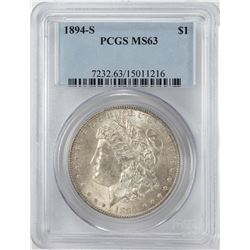 1894-S $1 Morgan Silver Dollar Coin PCGS MS63