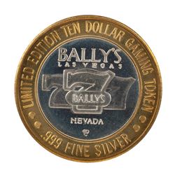 .999 Silver Ballys Las Vegas $10 Casino Limited Edition Gaming Token