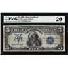 Image 1 : 1899 $5 Indian Chief Silver Certificate Note Fr.271 PMG Very Fine 20