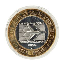 .999 Silver McCarran International Airport Las Vegas, NV $10 Limited Casino Token