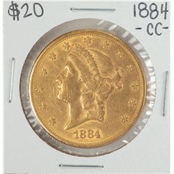 1884-CC $20 Liberty Head Double Eagle Gold Coin