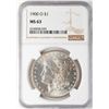 Image 1 : 1900-O $1 Morgan Silver Dollar Coin NGC MS63