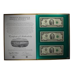 1995 $2 Premium Millennium Federal Reserve Set
