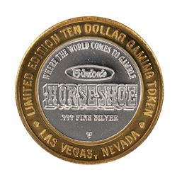 .999 Fine Silver Horseshoe Las Vegas, Nevada $10 Limited Edition Gaming Token