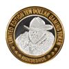 Image 2 : .999 Fine Silver Horseshoe Las Vegas, Nevada $10 Limited Edition Gaming Token