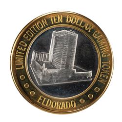 .999 Silver Eldorado Hotel and Casino $10 Casino Gaming Token Limited Edition