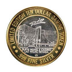 .999 Silver Rio Suite Hotel & Casino Las Vegas $10 Limited Edition Gaming Token