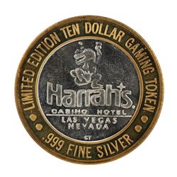 .999 Fine Silver Harrah's Casino Las Vegas, Nevada $10 Limited Edition Gaming Token
