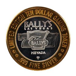 .999 Silver Ballys Las Vegas $10 Casino Limited Edition Gaming Token