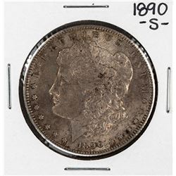 1890-S $1 Morgan Silver Dollar Coin Rim Bump