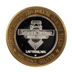 .999 Silver Palace Station Hotel and Casino $10 Casino Limited Edition Gaming Token