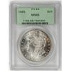 Image 1 : 1885 $1 Morgan Silver Dollar Coin PCGS MS65 Old Green Holder