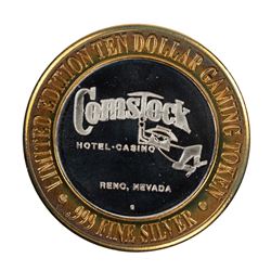 .999 Silver Comstock Hotel and Casino $10 Casino Limited Edition Gaming Token