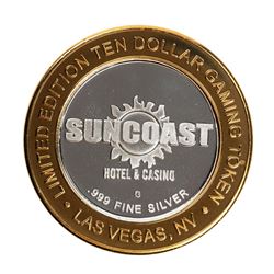 .999 Fine Silver Suncoast Las Vegas, Nevada $10 Limited Edition Gaming Token