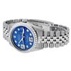 Image 7 : Rolex Mens Stainless Steel Blue Diamond 36MM Datejust Wristwatch