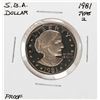 Image 1 : 1981 Type 2 $1 Proof Susan B Anthony Dollar Coin