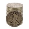 Image 1 : Roll of (20) Assorted Date 1929 and Earlier Walking Liberty Half Dollar Coins