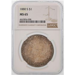 1880-S $1 Morgan Silver Dollar Coin NGC MS65