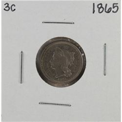 1865 3 Cent Nickel Coin
