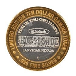 .999 Fine Silver Horseshoe Las Vegas, Nevada $10 Limited Edition Gaming Token