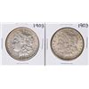 Image 1 : Lot of (2) 1903 $1 Morgan Silver Dollar Coins