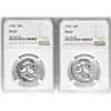 Image 1 : Lot of (2) 1959 Franklin Half Dollar Coins NGC PF67