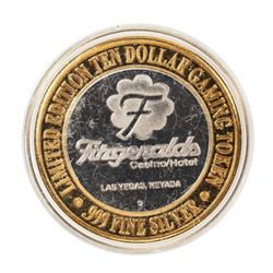 .999 Silver Fitzgeralds Casino & Hotel Las Vegas, NV $20 Limited Edition Gaming Token