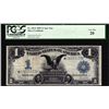 Image 1 : 1899 $1 Black Eagle Silver Certificate STAR Note Fr.236 PMG Very Fine 20