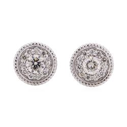 14KT White Gold 0.95 ctw Diamond Stud Earrings