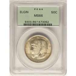1936 Elgin Commemorative Half Dollar Coin PCGS MS66 Old Green Holder