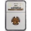 Image 1 : 1926 $2 1/2 Indian Head Quarter Eagle Gold Coin NGC MS63