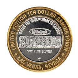 .999 Fine Silver Horseshoe Las Vegas, Nevada $10 Limited Edition Gaming Token