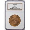 Image 1 : 1895 $20 Liberty Head Double Eagle Gold Coin NGC MS64