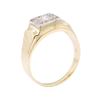 Image 4 : 14KT Yellow and White Gold 0.50 ctw Men's Square Top Ring