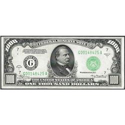 1934A $1,000 Federal Reserve Note Chicago