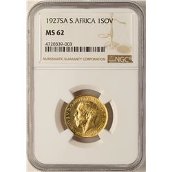 1927SA South Africa Sovereign Gold Coin NGC MS62