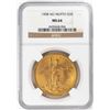 Image 1 : 1908 No Motto $20 St. Gaudens Double Eagle Gold Coin NGC MS64