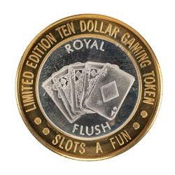 .999 Silver Slots - A - Fun Las Vegas, Nevada $10 Casino Limited Edition Gaming Token