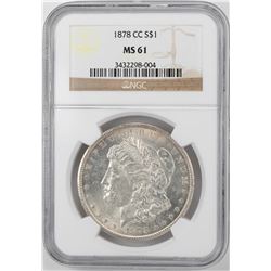 1878-CC $1 Morgan Silver Dollar Coin NGC MS61