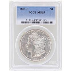 1881-S $1 Morgan Silver Dollar Coin PCGS MS65