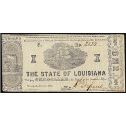 1864 $1 State of Louisiana Obsolete Note
