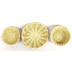 3 Native American Tohono O'odham Baskets