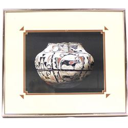 Framed Zuni Olla Print by Patricia Dobson