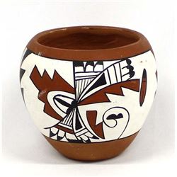 Vintage Jemez Pueblo Polychrome Pottery Jar