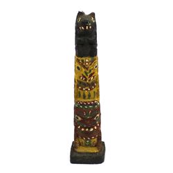 Vintage Trading Post Ceramic Totem Pole