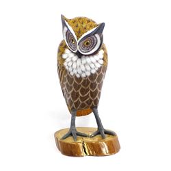 Vintage Carved Wood Owl