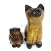 Image 1 : Pair of Carved Wood Cats