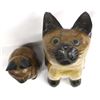 Image 2 : Pair of Carved Wood Cats